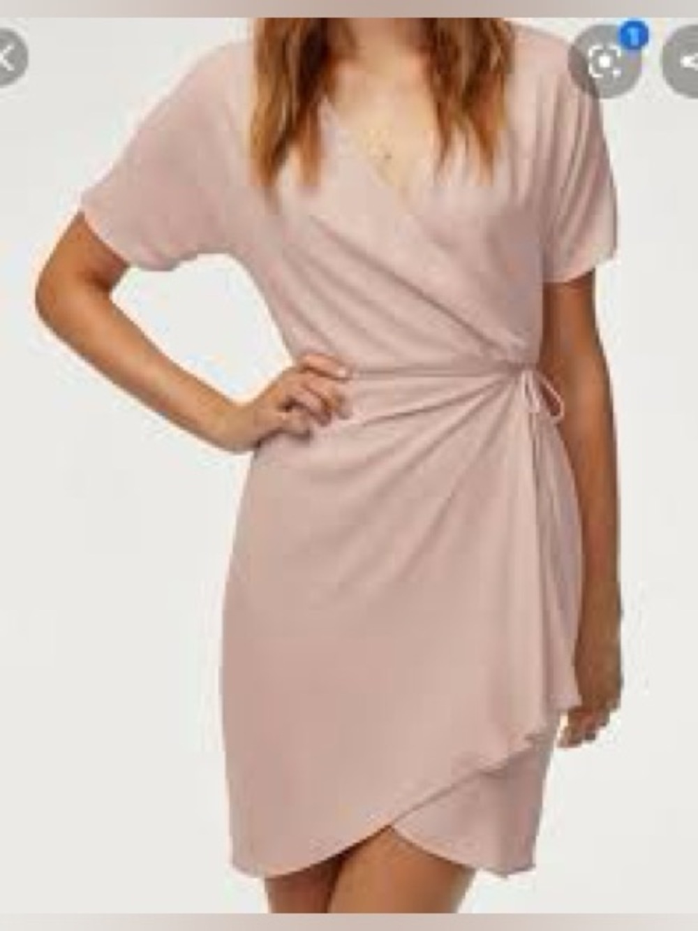 Babaton Blush Wrap High-Low Dress 938